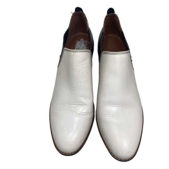 Coach Devin Leather and Snake Print Booties Womens 10B White - Picture 11 of 12